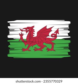 Flag of Wales vector illustration