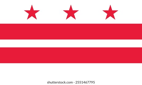 Bandeira de Washington, DC, EUA, formato 16:9, Washington, Bandeira DC, imagens vetoriais