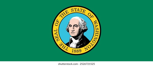 Bandeira do Estado de Washington, versão longa, Vetor Images