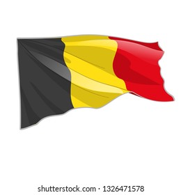 flag waving Belgium