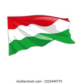 flag waving Hungary