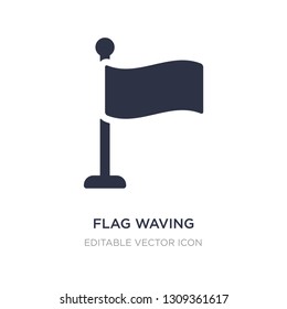 flag waving icon on white background. Simple element illustration from Communications concept. flag waving icon symbol design.