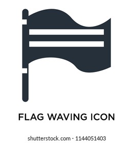 Flag waving icon vector isolated on white background for your web and mobile app design, Flag waving logo concept