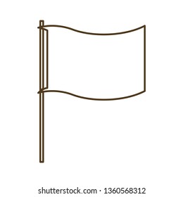 flag waving isolated icon