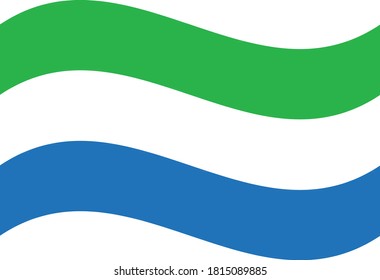 Flag Waving of Sierra_Leone. vector illustration eps10.