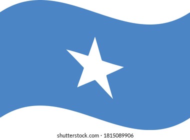 Bandera ondeando Somalia. ilustración vectorial eps10.