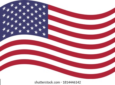 Flag Waving of United States. vector illustration eps10.