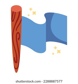 flag waving video game icon