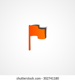 Flag web icon on white background 