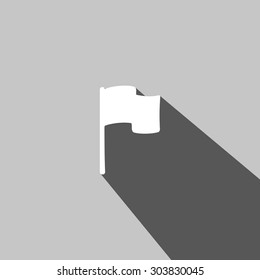 Flag web icon on white background 