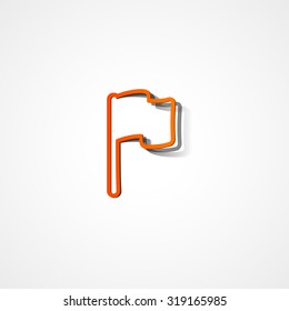 Flag web icon on white background 