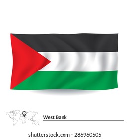 Flag of West Bank - vector illustration