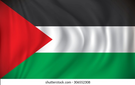 Flag of West Bank - vector illustration