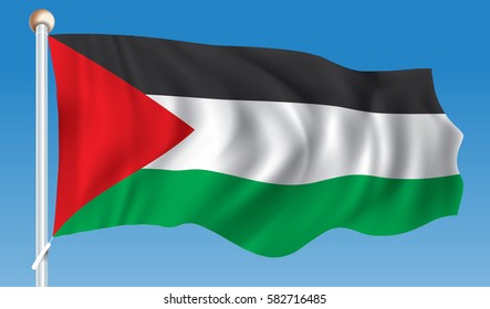 Flag of West Bank - vector illustration