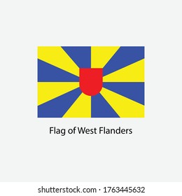 Flagge von Westflandern - Belgiumvektor