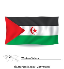 Flag of Western Sahara - vector illustration