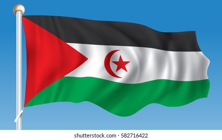 Flag of Western Sahara - vector illustration
