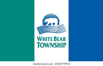 Flag of White Bear Township, Minnesota, USA. 