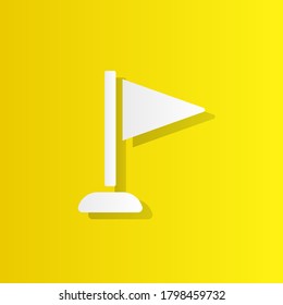 flag white icon with shadow
