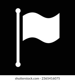 flag - white vector icon