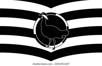 The flag of the Wiltshire county of England in white and black colours. Vector illustration