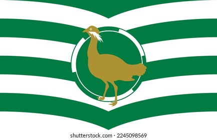 Flag of Wiltshire or Wilts Ceremonial county (England, United Kingdom of Great Britain and Northern Ireland, uk) Bustard Flag (Otis tarda)