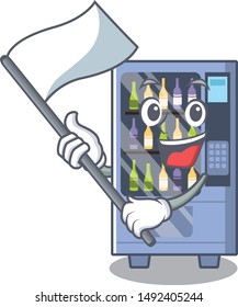 With flag wine vending machine mascot shaped character