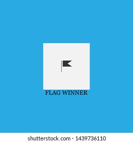 flag winner icon sign signifier vector