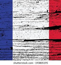 Flag with wood texture