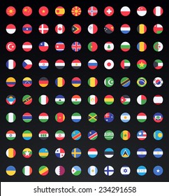 Flag of world. Vector icons