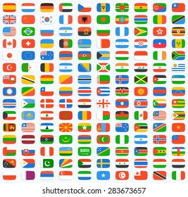 Flag of world. Vector icons