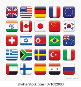 Flag of world, Vector icons 