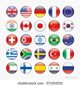 Flag of world, Vector icons 