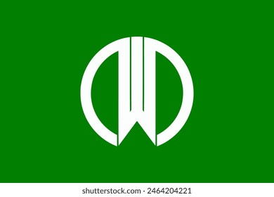 Flag of Yamagata, Japan. Realistic waving flag of Yamagata vector background.