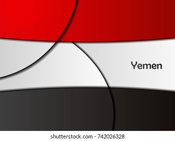 Flag of Yemen background template, vector solid shapes illustration