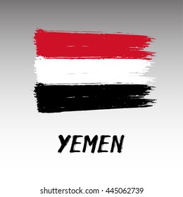 Flag Of Yemen  - Grunge