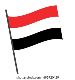 Flag of Yemen  , Yemen Flag Icon vector illustration