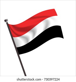 Flag of Yemen. Yemen Icon vector illustration,National flag for country of Yemen isolated, banner vector illustration. Vector illustration eps10.