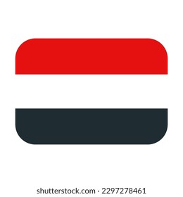 Flag Yemen vector flat icons. Isolated flag Yemen emoji illustration