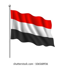 Flag of Yemen, vector illustration