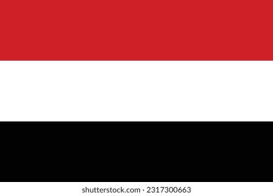 Flag of Yemen - Vector illustration.