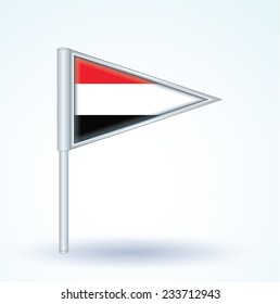 Flag of Yemen, vector illustration