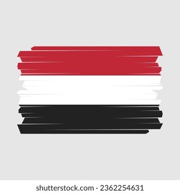 Ilustración de vectores de la bandera de Yemen