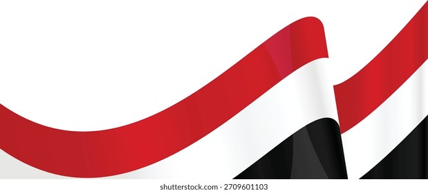 Flag of Yemen, wavy flag