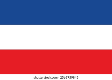 Flag of Yugoslavia. Yugoslav tricolor. State symbol of the Kingdom of Yugoslavia.