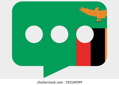 The flag of Zambia in a messaging bubble