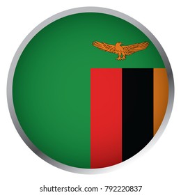 Flag of Zambia (Round icon)