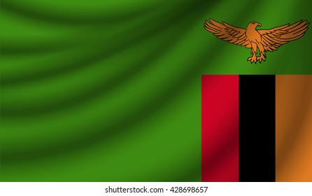 Flag of Zambia, vector illustration