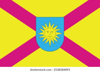 A bandeira de um distrito de Zhmeryn