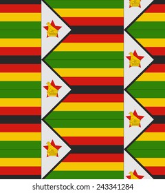 Flag Zimbabwe texture vector illustration 